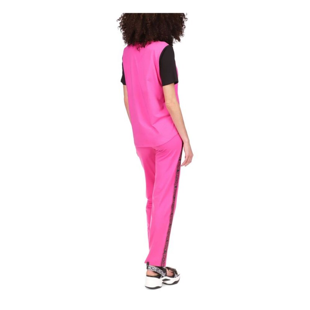 MICHAEL MICHAEL KORS Womens Pink Logo Short Sleeve Crew Neck T-Shirt Petites P\M - Picture 2 of 4
